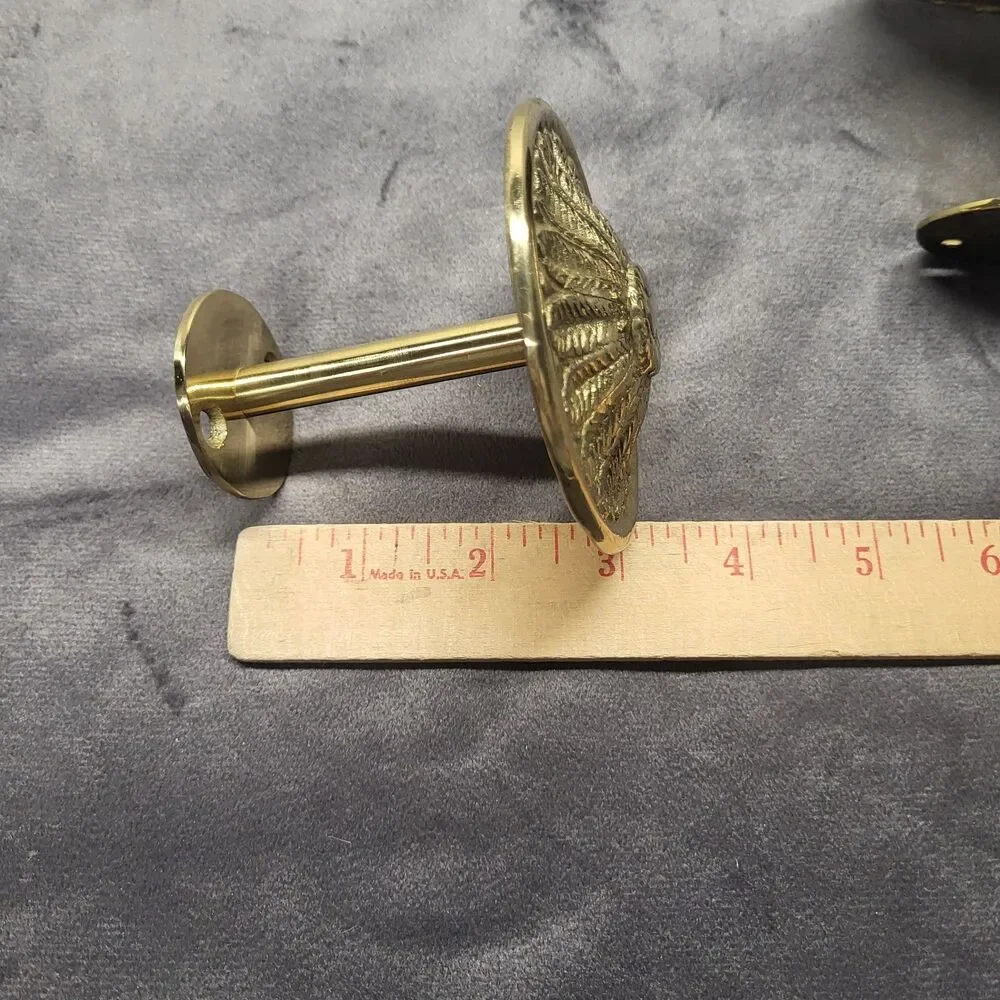 The Bombay Company Vintage Brass Curtain Tie Back Set Adam Tie Back Medallion